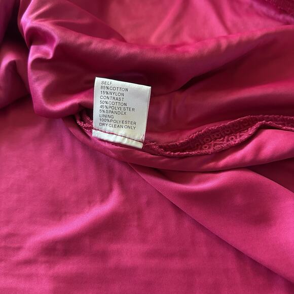 NWT Tadashi Shoji Too Hot Pink Textured Fit & Flare Dress Women’s 20W Barbie - Picture 12 of 12